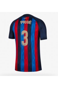 Fotbalové Dres Barcelona Gerard Pique #3 Domácí Oblečení 2022-23 Krátký Rukáv